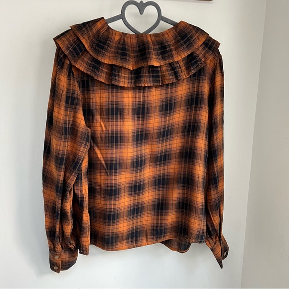 Warehouse Blouse
Size 14
Brown
Check Pattern
Frill Detail - Picture 5 of 7